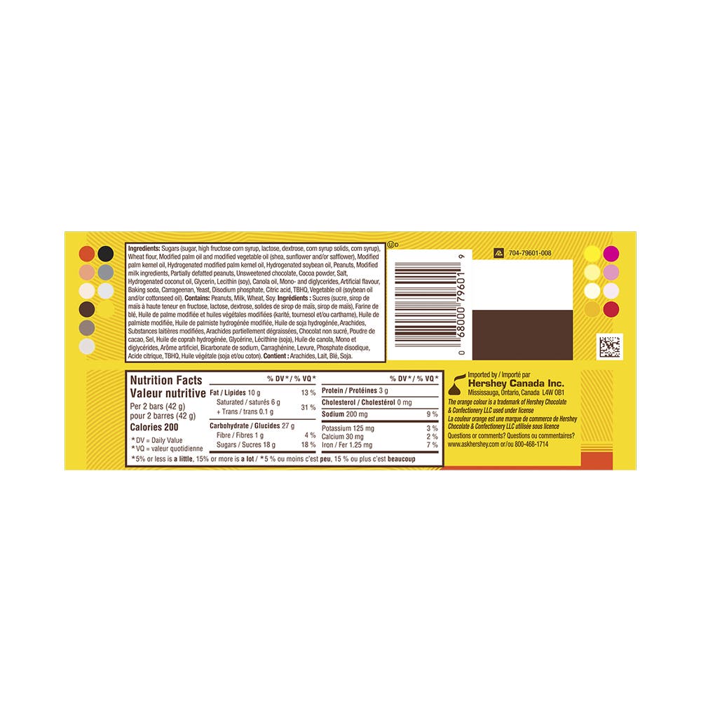 OH HENRY! REESE'S LEVEL UP Pretzels & Caramel Candy Bar, 42g - Back of Package